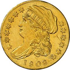 Picture of 1808 CAPPED BUST $2.5 AU58 