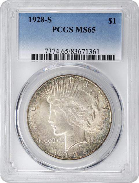 Picture of 1928-S PEACE $1 MS65