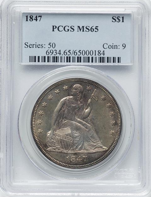 Picture of 1847 LIBERTY SEATED S$1 MS65