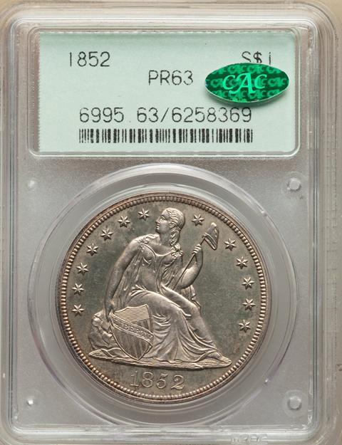 Picture of 1852 LIBERTY SEATED S$1 PR63