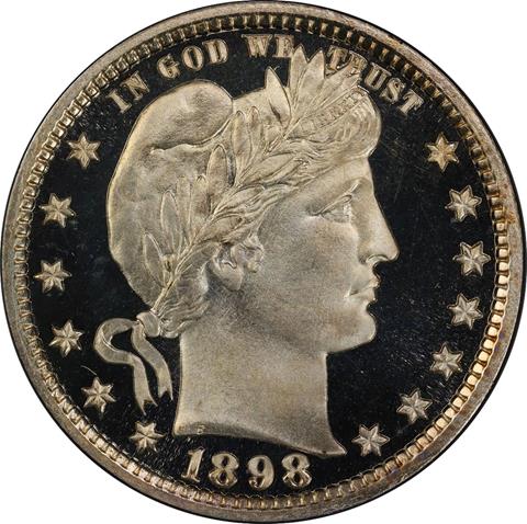 1898 BARBER 25C PR69 DCAM