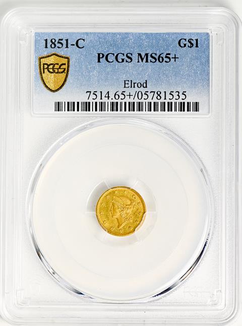 Picture of 1851-C GOLD G$1 MS65+