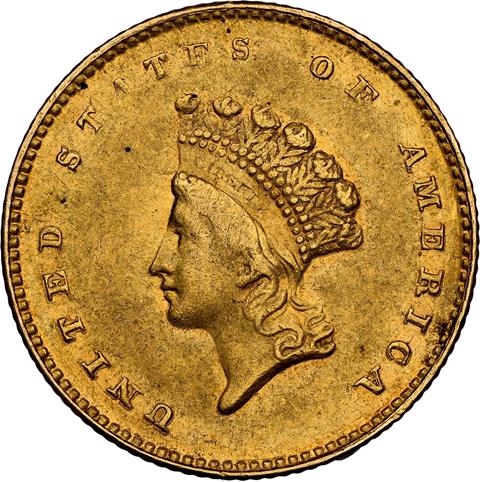 Picture of 1855-D GOLD G$1 MS55