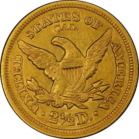 Picture of 1848 LIBERTY HEAD $2.5 MS53