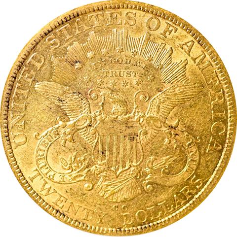 Picture of 1878-CC LIBERTY HEAD $20 MS53