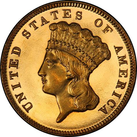 1868 INDIAN PRINCESS $3 65 CAM