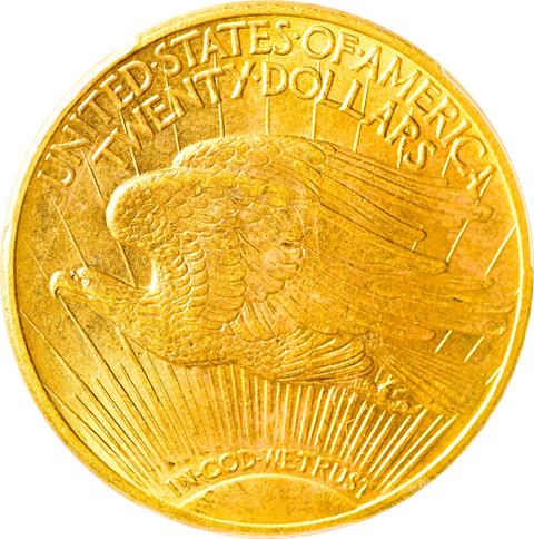 Picture of 1909-D ST. GAUDENS $20 MS64+