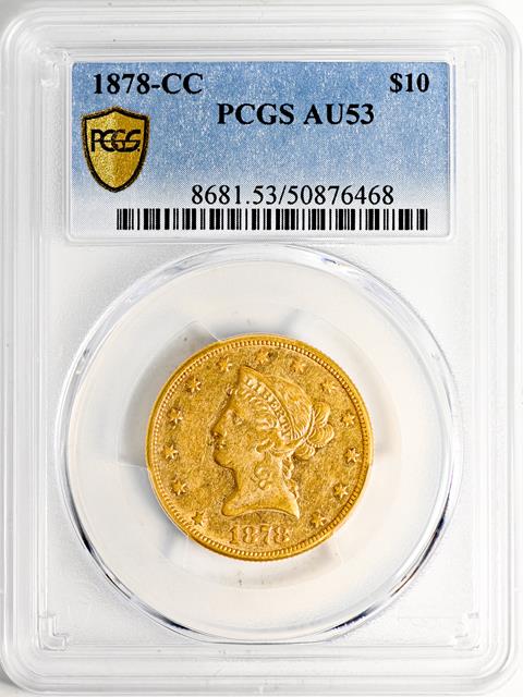 Picture of 1878-CC LIBERTY HEAD $10 MS53