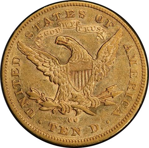 Picture of 1878-CC LIBERTY HEAD $10 MS53