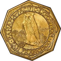 Picture of 1915-S GOLD $50, PAN-PAC OCTAGONAL MS65 