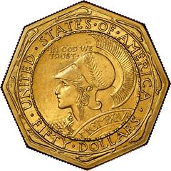 Picture of 1915-S GOLD $50, PAN-PAC OCTAGONAL MS65 