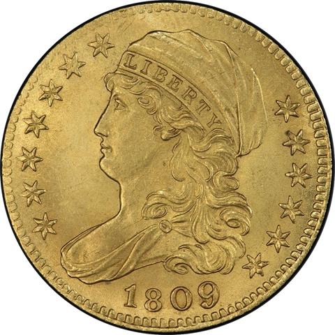 Picture of 1809/8 CAPPED BUST $5 MS65 