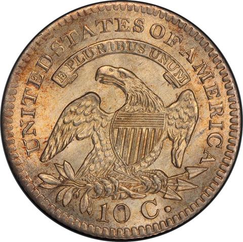 Picture of 1822 CAPPED BUST 10C MS66 RAW