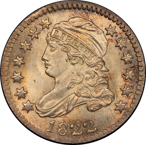 Picture of 1822 CAPPED BUST 10C MS66 RAW