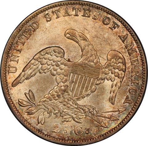 Picture of 1836 CAPPED BUST 25C MS65