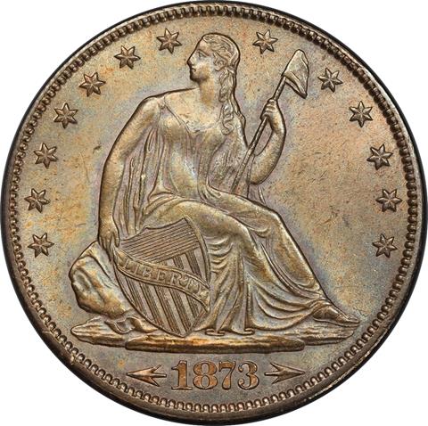 Picture of 1873-CC LIBERTY SEATED 50C MS64