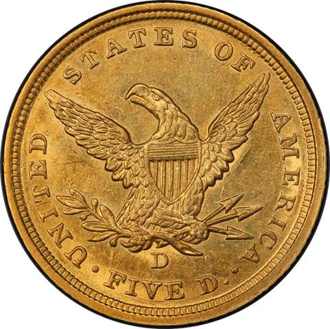 Picture of 1840-D LIBERTY $5 MS61