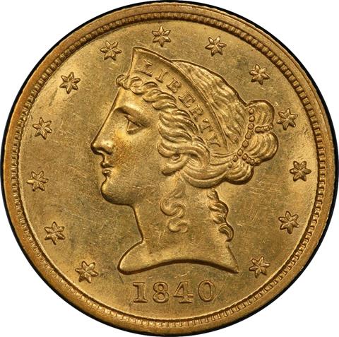 Picture of 1840-D LIBERTY $5 MS61