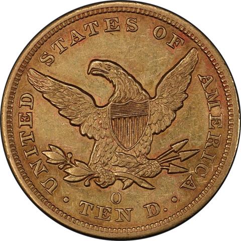 Picture of 1856-O LIBERTY HEAD $10 MS58