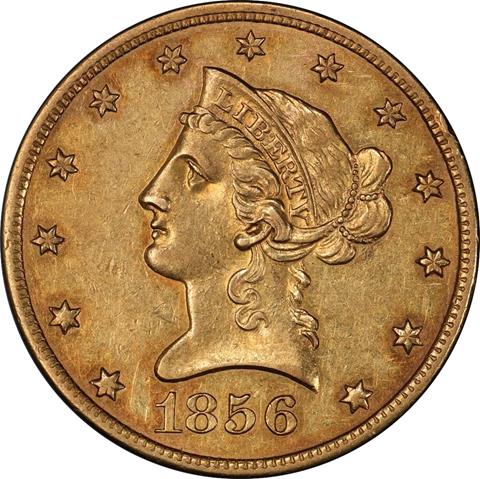 Picture of 1856-O LIBERTY HEAD $10 MS58