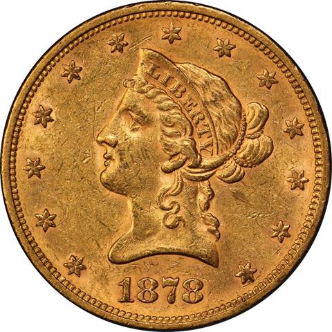 Picture of 1878-S LIBERTY HEAD $10 MS61