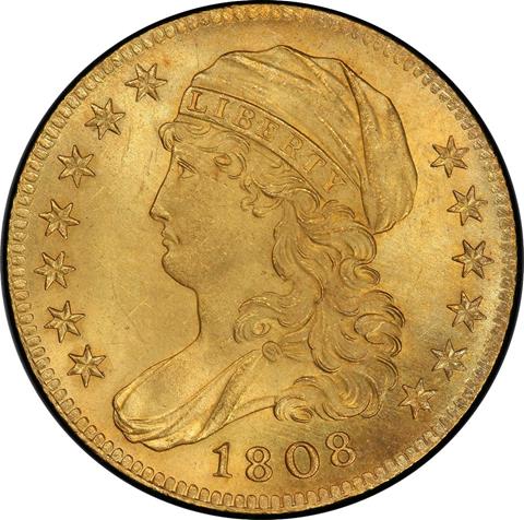 Picture of 1808 CAPPED BUST $5 MS65 