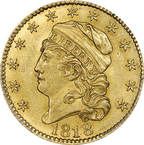 Picture of 1818 CAPPED BUST $5 MSRAW