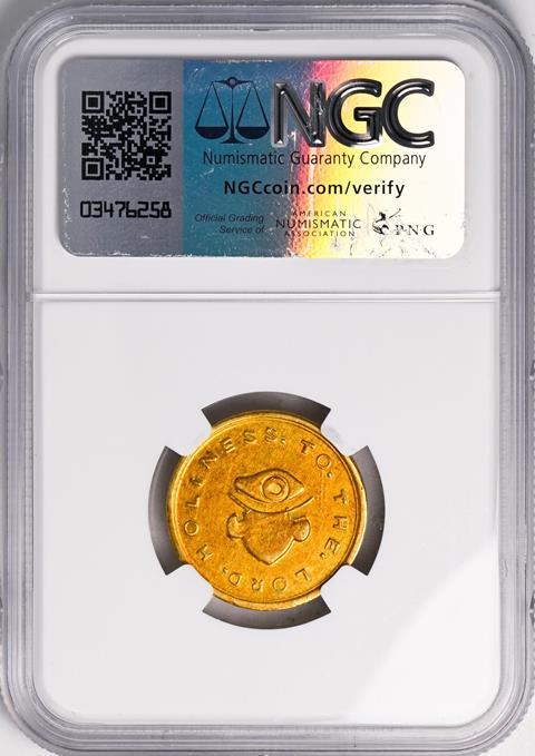 Picture of 1849 TERRITORIAL - MORMON GOLD (UTAH) $5 MS55 AU