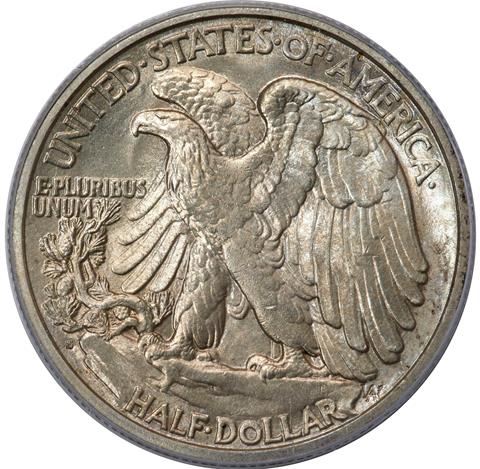 1921-S WALKING LIBERTY 50C MS65