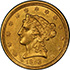 Picture of 1856-O LIBERTY HEAD $2.5 MS62 