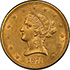 Picture of 1874-S LIBERTY HEAD $10 AU58 