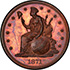 Picture of 1871 S$1 J-1148 PR66 Red Brown