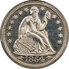 Picture of 1854 LIBERTY SEATED 10C, ARROWS PR64 Cameo