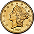 Picture of 1852-O LIBERTY HEAD $20 MS61 