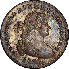 Picture of 1797 DRAPED BUST H10C, 16 STARS MS66 