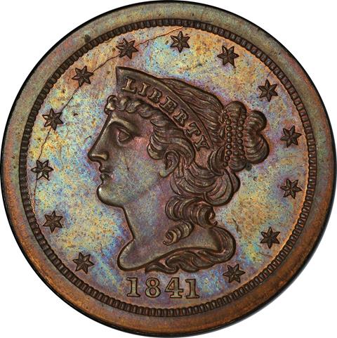 1852 Braided Hair Half Cent Second Restrike - Proof Only Early Copper Half  Penny Coin Value Prices, Photos & Info