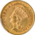 Picture of 1856-S INDIAN PRINCESS $3 MS62 