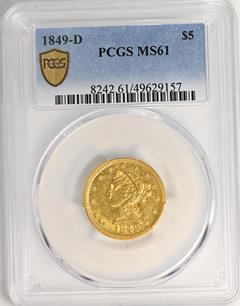 Picture of 1849-D LIBERTY $5 MS61 