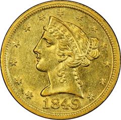 Picture of 1849-D LIBERTY $5 MS61 