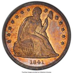 Picture of 1841 LIBERTY SEATED S$1, NO MOTTO MS64 