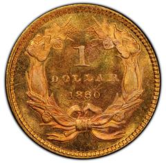 Picture of 1860 GOLD G$1, TYPE 3 MS67+ 