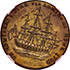 Picture of RI SHIP NO WREATH, BRASS TOKEN MS65 