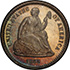 Picture of 1866 LIBERTY SEATED H10C PR66+ Cameo