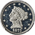 Picture of 1875 LIBERTY $2.5 J-1435, ALUMINUM PR66 Deep Cameo