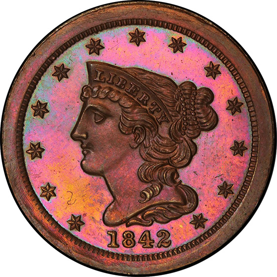 Market Analysis: Braided Hair half cent is brown, but also gold and blue