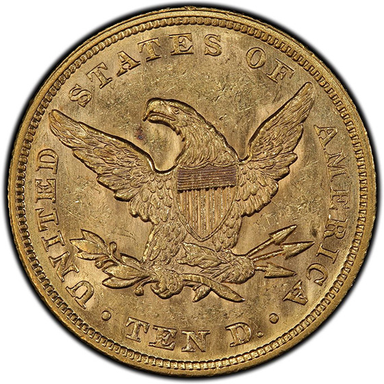 Picture of 1853 LIBERTY HEAD $10 MS61 