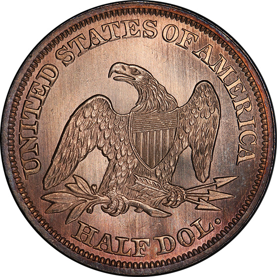 Picture of 1859 LIBERTY SEATED 50C, NO MOTTO MS66+ 