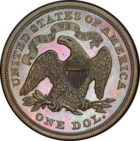 Picture of 1871 S$1 J-1147 PR66 Brown