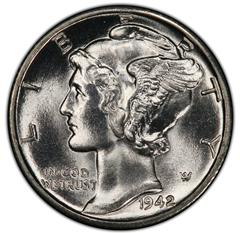 Picture of 1942/1-D MERCURY 10C MS66 Full Bands