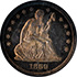 Picture of 1869 LIBERTY SEATED 25C, MOTTO PR66 